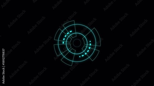 hud elements animation for web designers and sci-fi video editors to use in projects 4k video transparent background