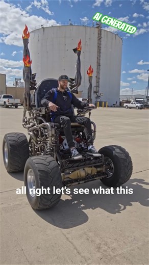 Kansas Speedway chair turned into a driving machine! #ai #phototovideo