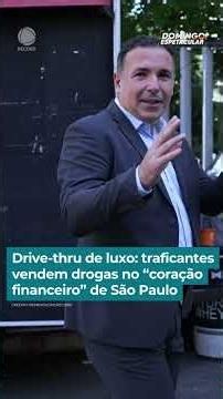 Drive-thru de luxo: traficantes vendem drogas na Faria Lima | #DomingoEspetacular #Shorts