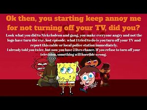 Tooned In Nickelodeon anti-piracy screen