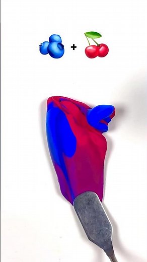 What color do mixed fruits make? #colormixing #oddlysatisfying #asmrart #mixingthings #mixing