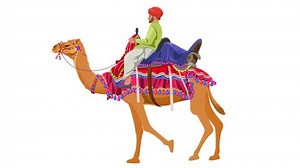 Desert Camel Rider A Journey Across Sands, Animation with camel rider