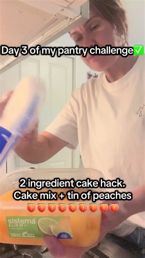 Pantry Challenge Day 3: Taco Wraps and Peach Cake