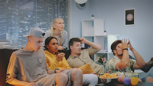 Sports fans angry after a sports loss - Free Stock Video