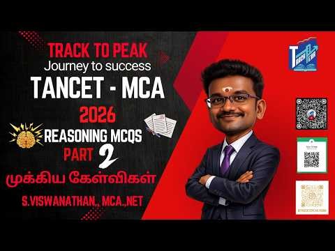 TANCET 2026 MCA – Analytical Reasoning MCQs 🔥 | இந்த Questions ரொம்ப முக்கியம்! (Part 2)