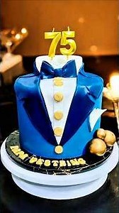 TUXEDO CAKE DESIGN FOR A 75th BIRTHDAY | Cake Decorating Video #cakedecorating #youtubevideo #fyp