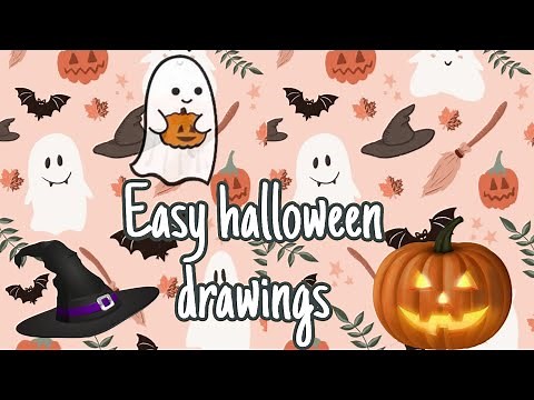 How to draw Halloween drawings easy / Kids Halloween drawing / 5 minute drawings