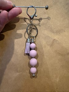 Lavender, Dark Purple, and Silver Keychain. - Etsy