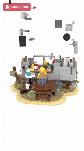 LEGO Snack Shack #lego #speedbuild #animation #legominifigures #afol