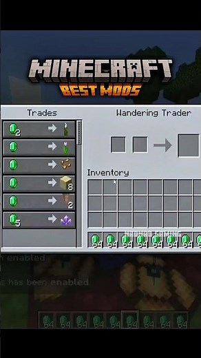 Minecraft Best Mods Panda's Falling Tree's Infinite Trading BedSheet 047☠️ #shorts