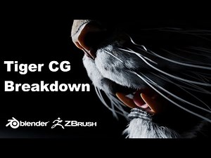CG Tiger Breakdown | Blender Zbrush