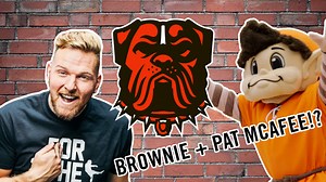 Brownie the Elf went on the Pat McAfee Show to unveil the new Dog logo! | Cleveland Browns