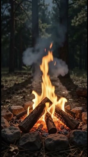🔥 Forest Campfire 🌲 | Cozy Nature Ambience