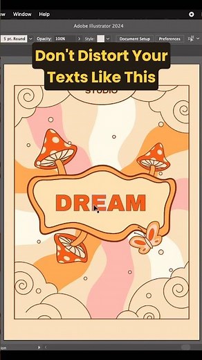 How to use the Envelope Distort Tool in Adobe Illustrator 💫 #illustratortips #illustratortutorial