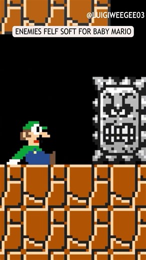 Thwomp Helped Baby Mario #supermario #mario #supermariobros #mariobros