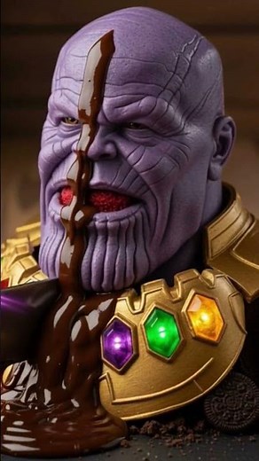 Cake look like Thanos #satisfyingfood #cakedecorations #satisfyingvideos#lavacake#chocolate#everyone