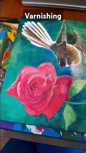 Applying satin varnish