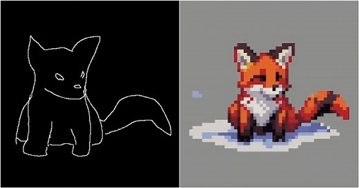 Create Pixel Art Based on Sketch with This AI Tool for Aseprite