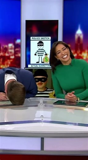 News Anchors DIE LAUGHING at Cartoon Burglar Sketch!