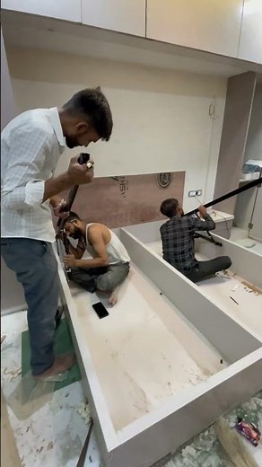 How to install a hydraulic bed pump? #carpentry #interiordesign #woodenwardrobe #interior #asia #...