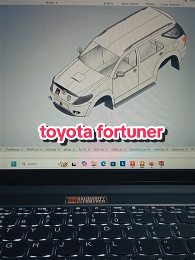 toyota fortuner #autodesk #inventor #3danimation #3d #fortuner