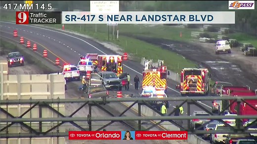 Video: Major crash shuts down southbound State Road 417 at Landstar Boulevard