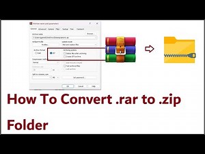 How To Convert .rar to .zip Folder/Files