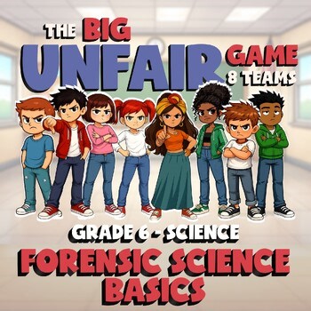 Forensic Science Basics BIG UNFAIR GAME - No Prep Grade 6 Science Review