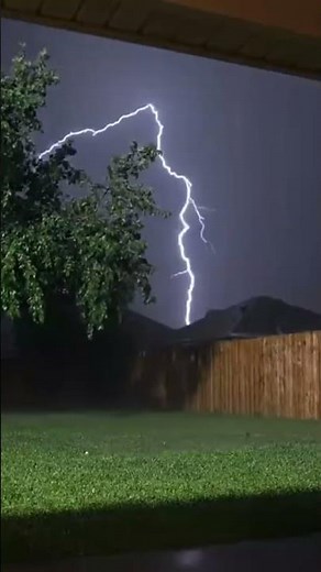Midnight Backyard Thunderstorm 🌩️ Relaxing Rain & Lightning
