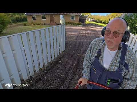 Ogräsrensning med Clio 2hjulstraktor