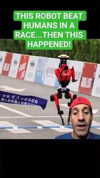 A #robot beat every #human in a half #marathon setting a #world #record before this #crash! #tech