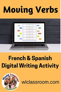 French & Spanish Digital Writing Activity: Moving Verbs