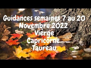 Guidances semaines 7 au 20 Novembre 2022 | Vierge Capricorne Taureau | Guidances Coeur A Coeur