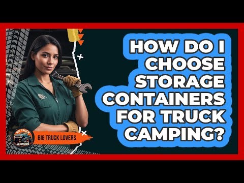How Do I Choose Storage Containers for Truck Camping?