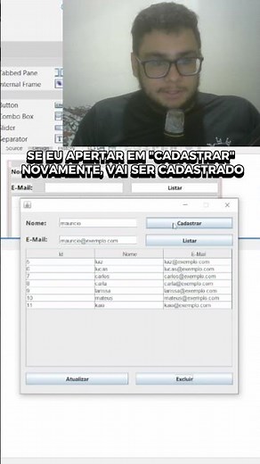 Projeto de um sistema de cadastro de pessoas em java swing com MySQL