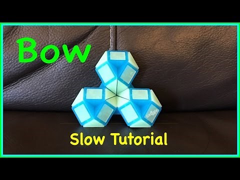 Smiggle Snake Puzzle or Rubik's Twist Tutorial: How To Make a Bow or Flower SLOW Step by Step