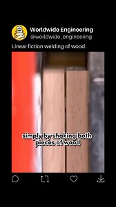 WORLDWIDE ENGINEERING 🌍 on Instagram: "Wood welding, also known as friction welding or wood fusion, is a unique method of joining two pieces of wood together without the use of adhesives, nails, or screws. It involves generating heat through friction and using the softened wood fibers to fuse the pieces together. This process is suitable for joining similar types of wood, such as hardwood to hardwood or softwood to softwood. Preparation involves ensuring clean and flat wood surfaces, removing a