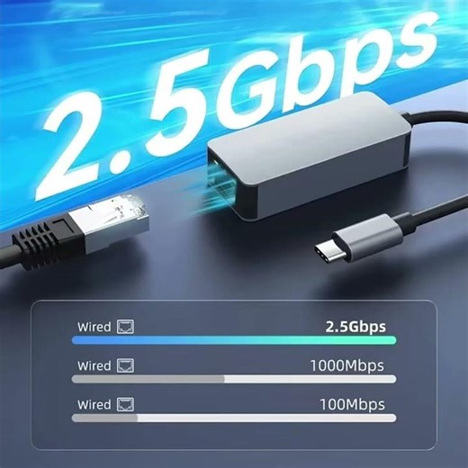 2500Mbps USB 3.0 Type-C To RJ45 Network Card 2.5G Adapter Gigabit