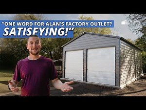 2 Car Metal Garage from Alan's Factory Outlet Installed for Nicholas