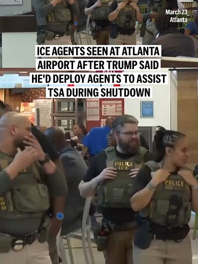 Federal agents are a routine presence at international airports, where Customs and Border Protection officers screen arriving travelers and Homeland Security Investigations agents handle criminal cases tied to smuggling, trafficking and fraud. What’s unusual in the current moment is their visibility at TSA security checkpoints, a role typically handled by transportation security officers rather than federal investigators. Trump said Sunday he would order federal immigration agents to airports to