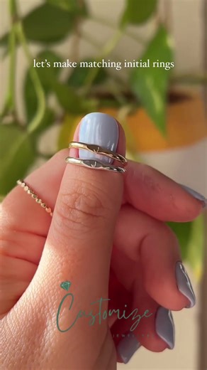 "Ring in style 💎✨ Initial rings, personalized! We deliver across Paki...