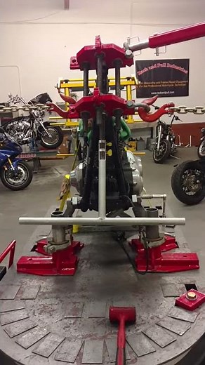 Rack and Pull Industries motorcycle frame repair.