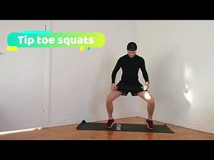 Tip Toe Squat Strength Training Exercise for Body Power