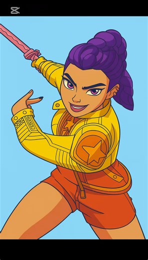 K-pop demon Rumi and the magic sword🗡️🎀 #shortvideo #drawing #kpop #style #art #sketching