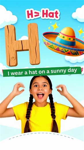 Learn ABC for Kids! G for Giraffe, H for Hat 🦒🎩 #shorts #kidslearningcorner