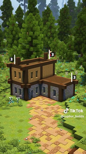 Mossy House Build Tutorial 🌳 Part 1 - Structure #minecraft #minecraftbuilding #minecrafttips #minecraftbuildingideas #minecraftedit #minecrafttiktok #minecrafttimelapse #minecrafttutorial