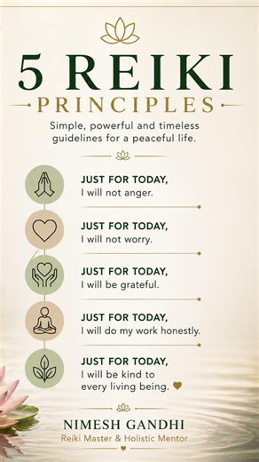 5 Reiki Principles for Peaceful Life | Just for Today ✨ #reiki