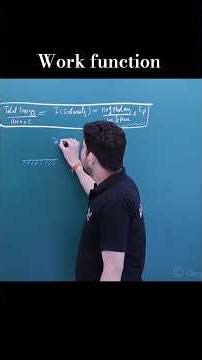 Modern Physics concept of work function | modernphysics