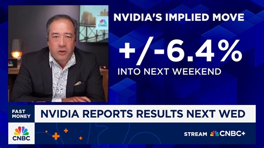 $NVDA set to report results on Wednesday! The stock is down more than six percent this month, but options traders are betting on a move higher. @michael_khouw has the action: | CNBC Fast Money