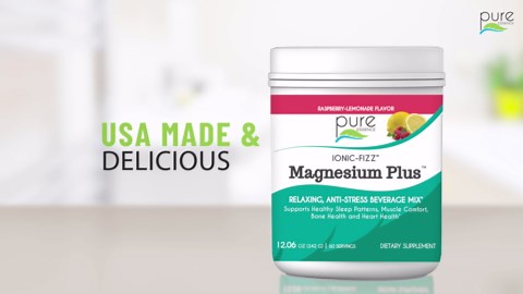 Pure Essence Labs Ionic Fizz Magnesium Plus, Anti-Stress Supplement Drink Powder, Gluten Free and Non-GMO Magnesium Powder (Orange Vanilla, 12.06 Ounce (Pack of 1))
